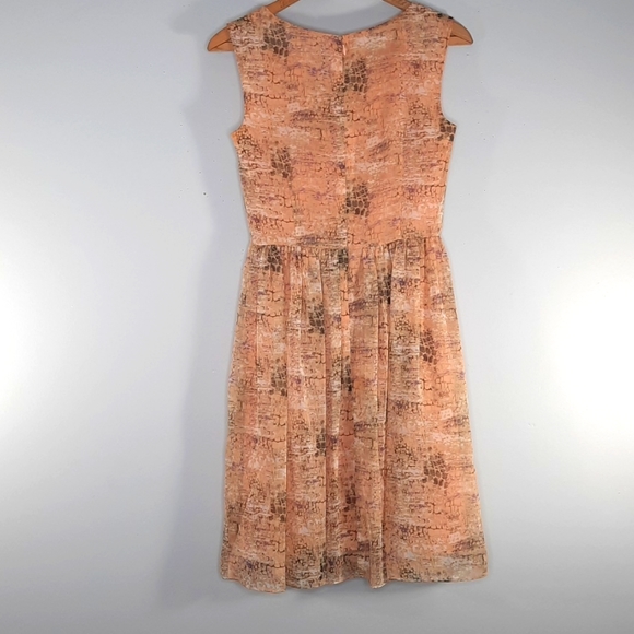 ANTONIO MELANI  Orange/Green/Purple Print Dress SZ 0 - Picture 5 of 10